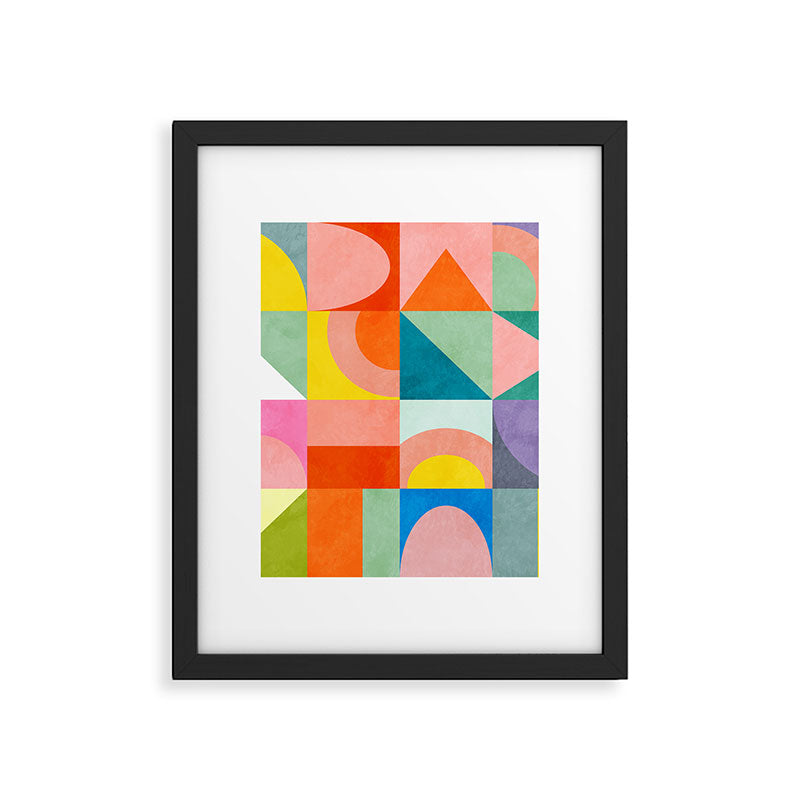 mid mod summer checkers Framed Art Print Gallery Image 6