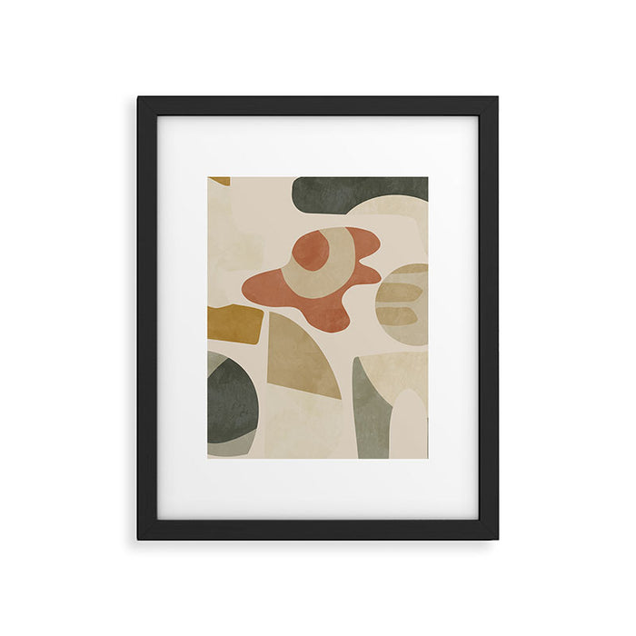 mid modern earth tones 3 Framed Art Print Gallery Image 1