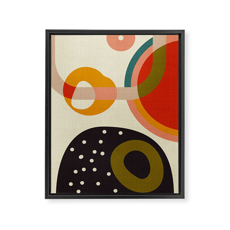 mid modern geometric minimal Framed Canvas Print Gallery Image 6