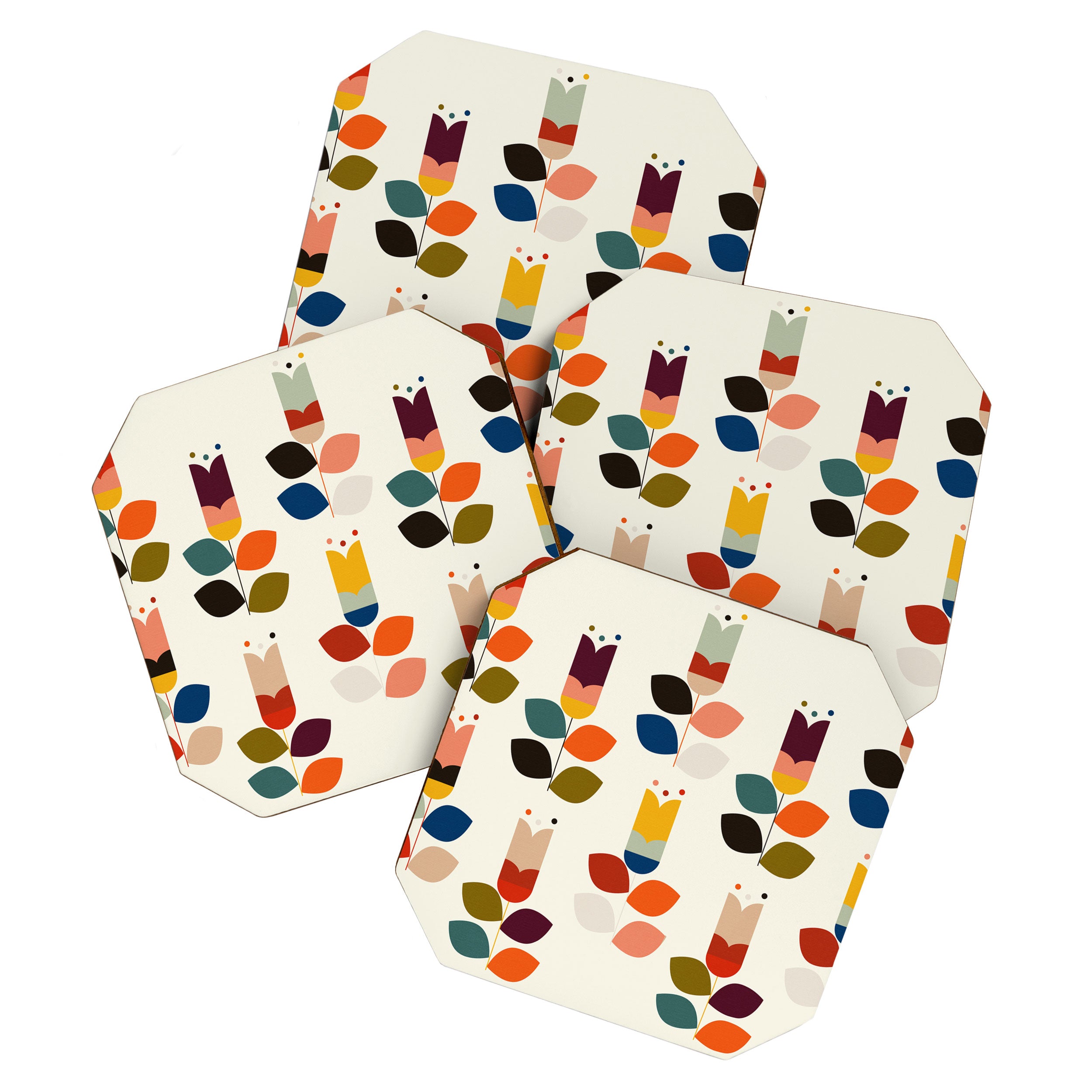 mid modern geometric spring Coaster Gallery Image 1