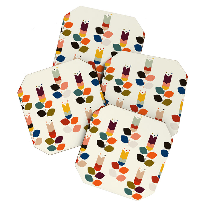 mid modern geometric spring Coaster Gallery Image 1