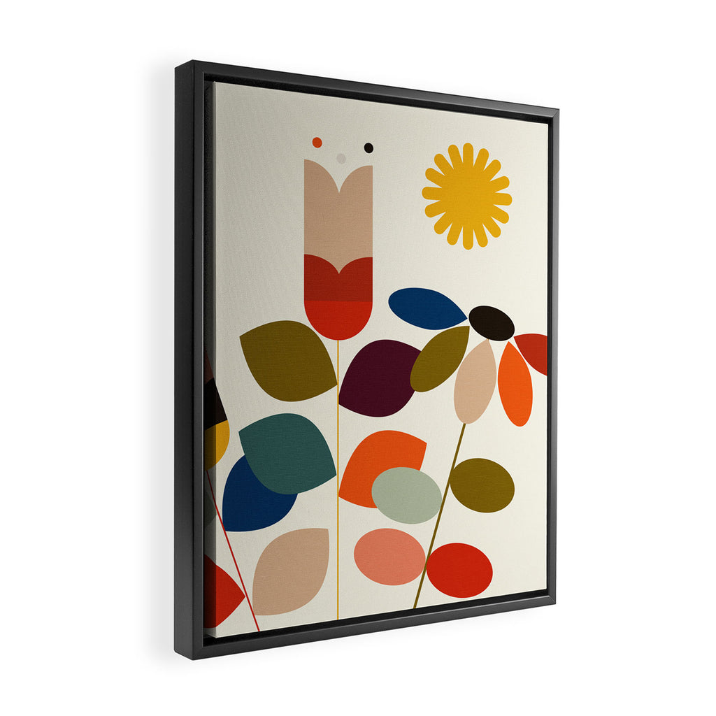 mid modern geometric spring Framed Canvas Print Gallery Image 2