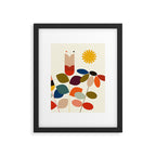 mid modern geometric spring Framed Art Print Gallery Image 6