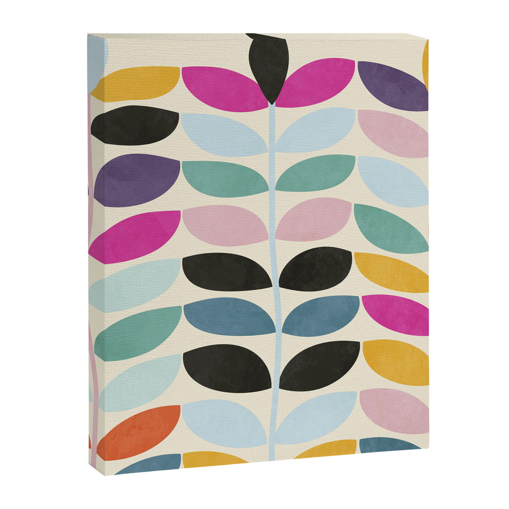 mid modern leaves spring Canvas Print Gallery Image 8