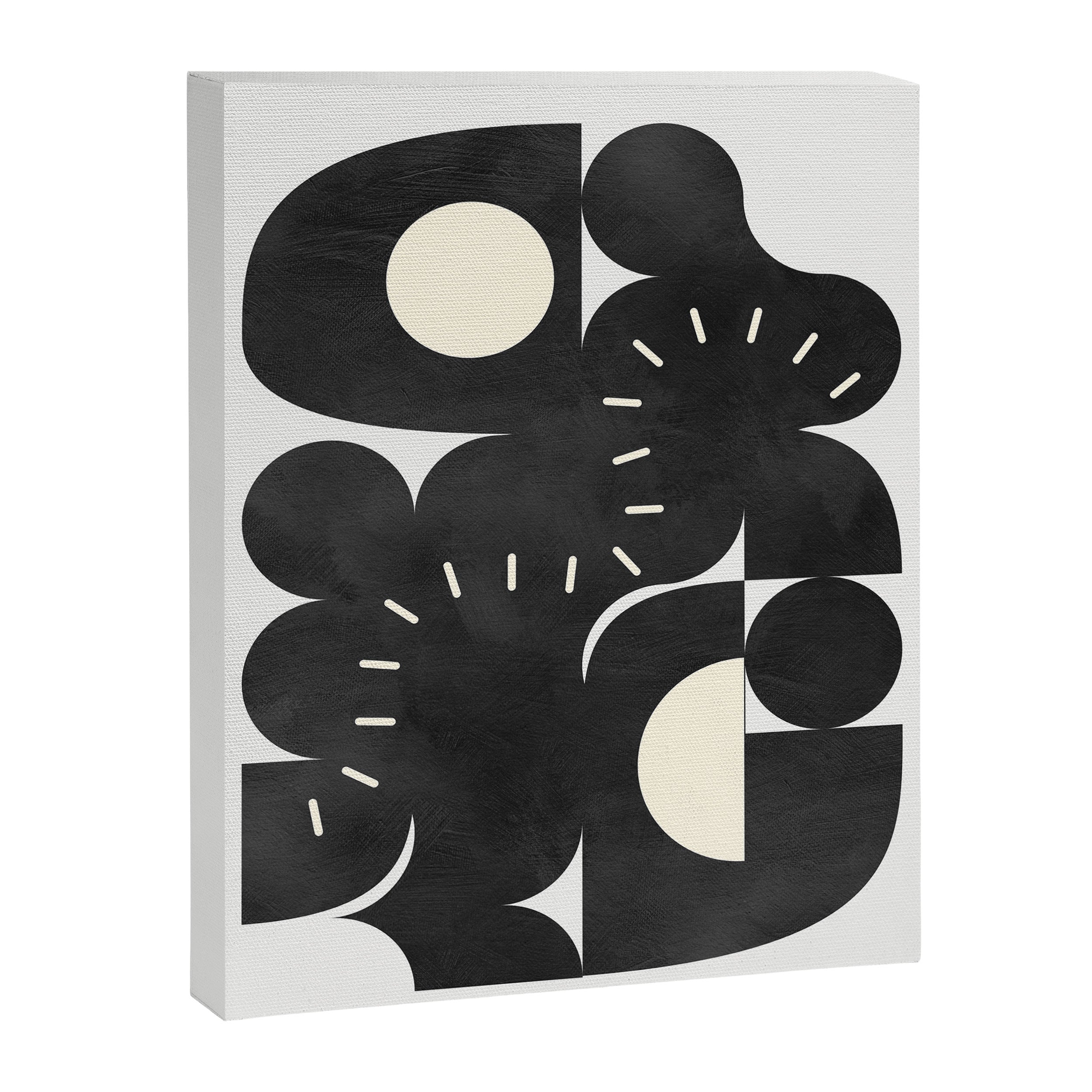 minimal black white shapes mid century Canvas Print Gallery Image 6