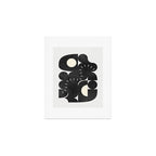 minimal black white shapes mid century Art Print Gallery Image 1