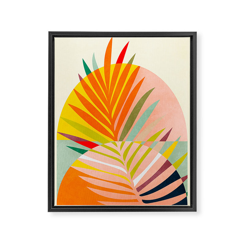 minimal leaf tropical spring Framed Canvas Print Gallery Image 6