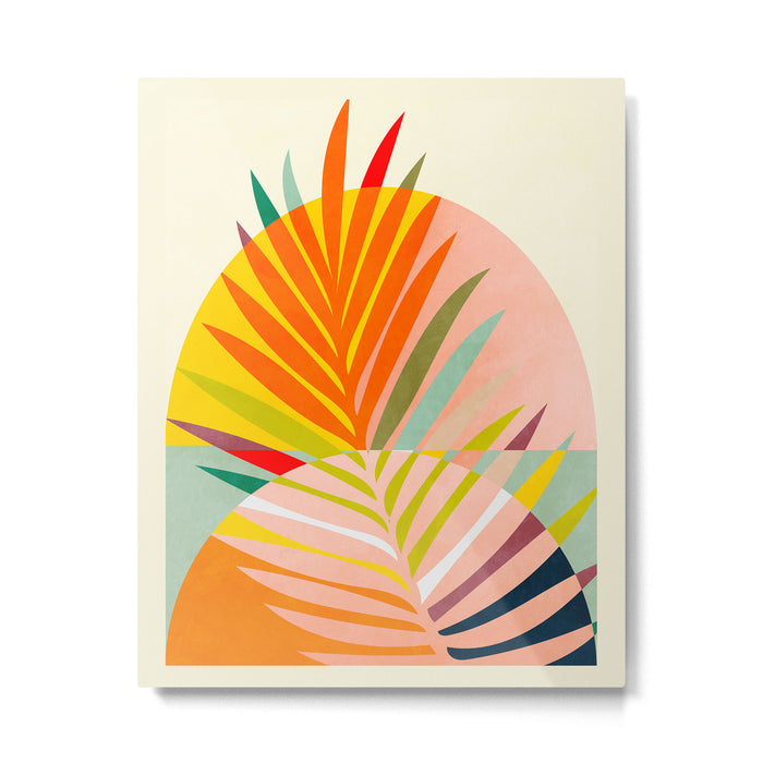 minimal leaf tropical spring Metal Print Gallery Image 1