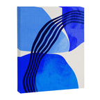 minimal mid century mod organic shapes blue Canvas Print Gallery Image 8