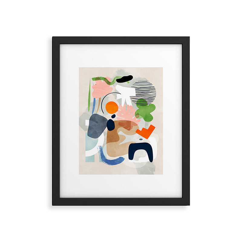 minimal shapes abstract 2 Framed Art Print Gallery Image 5