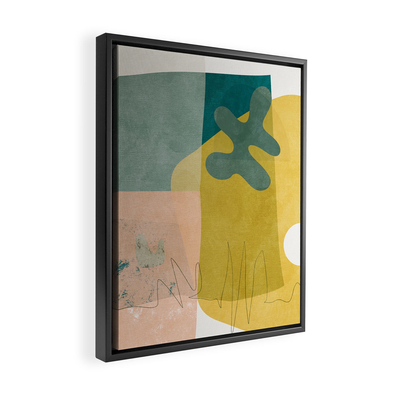 minimal shapes II Framed Canvas Print Gallery Image 2