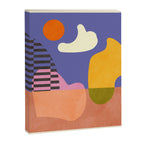 minimal shapes modern with cloud and sun Canvas Print Gallery Image 8