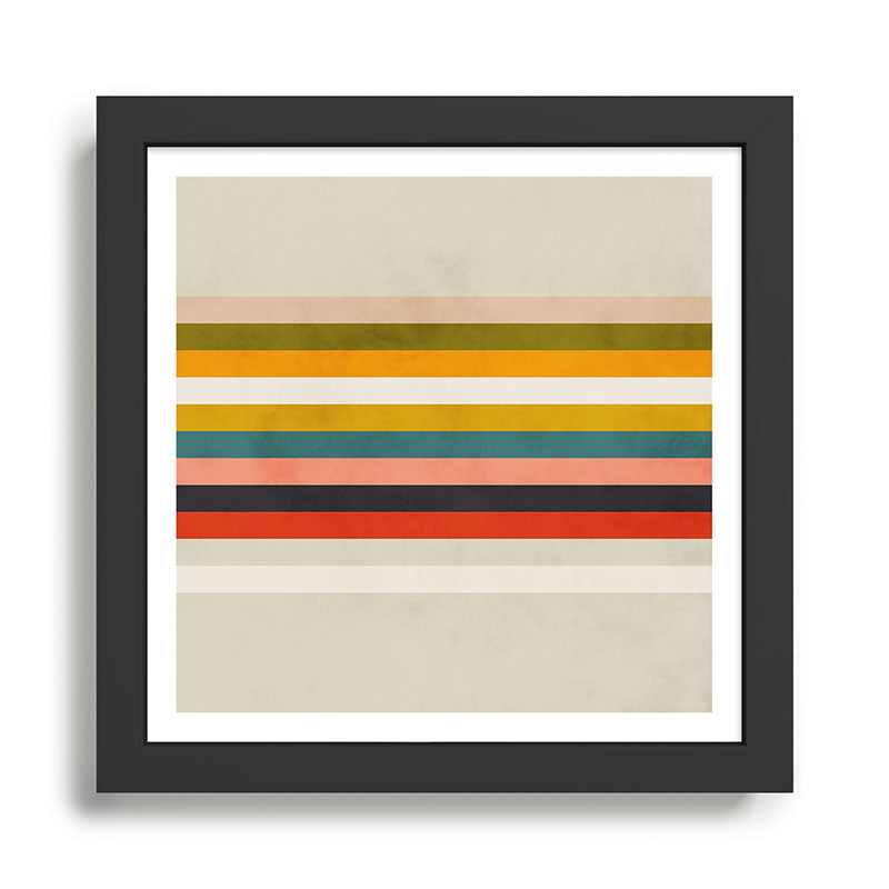 modern abstract stripe geometric Framed Art Print Gallery Image 1