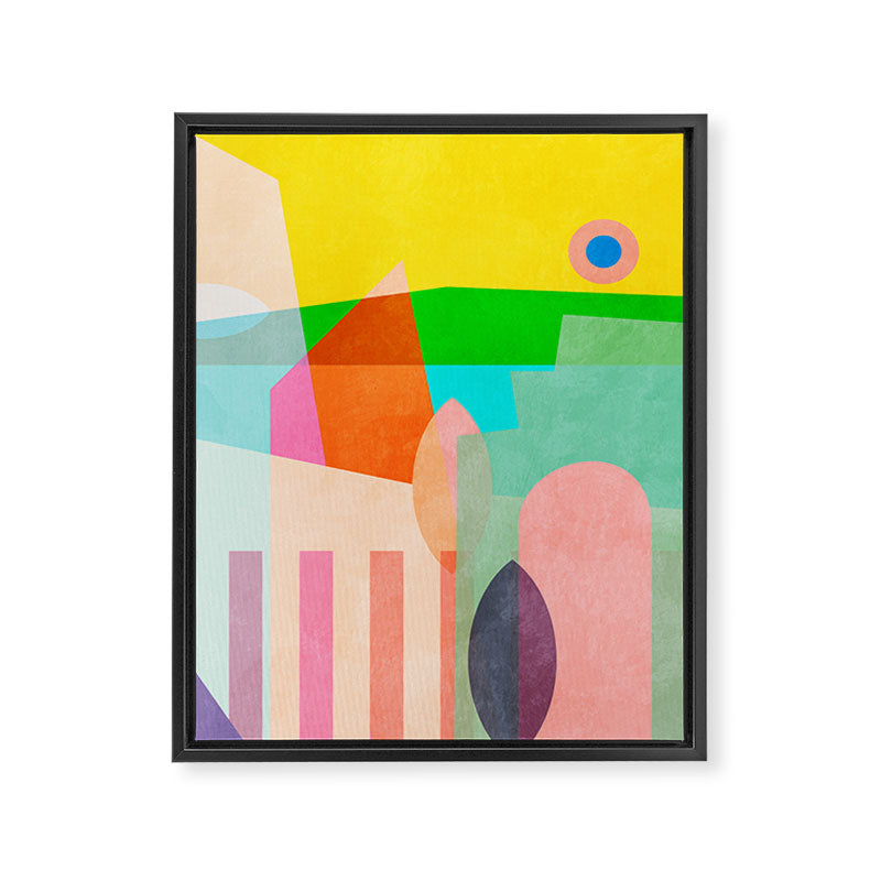 modern abstraction shapes Framed Canvas Print Gallery Image 8