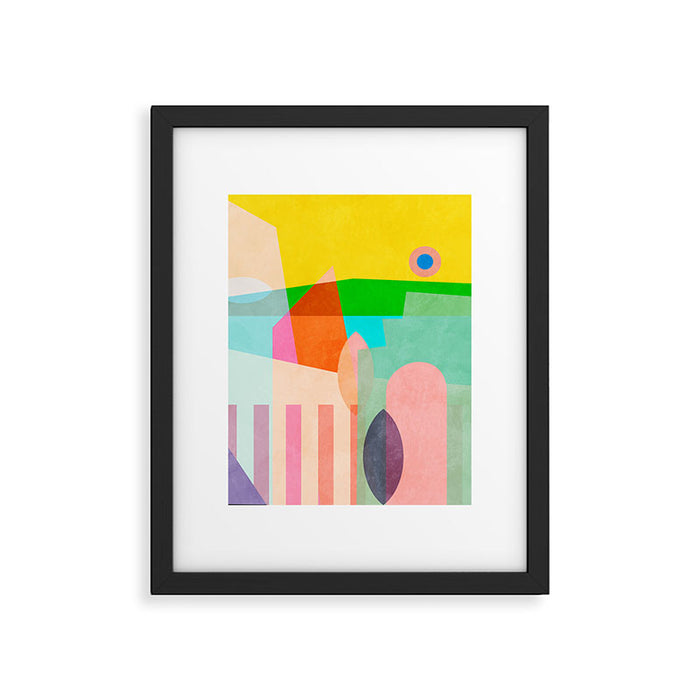 modern abstraction shapes Framed Art Print Gallery Image 1