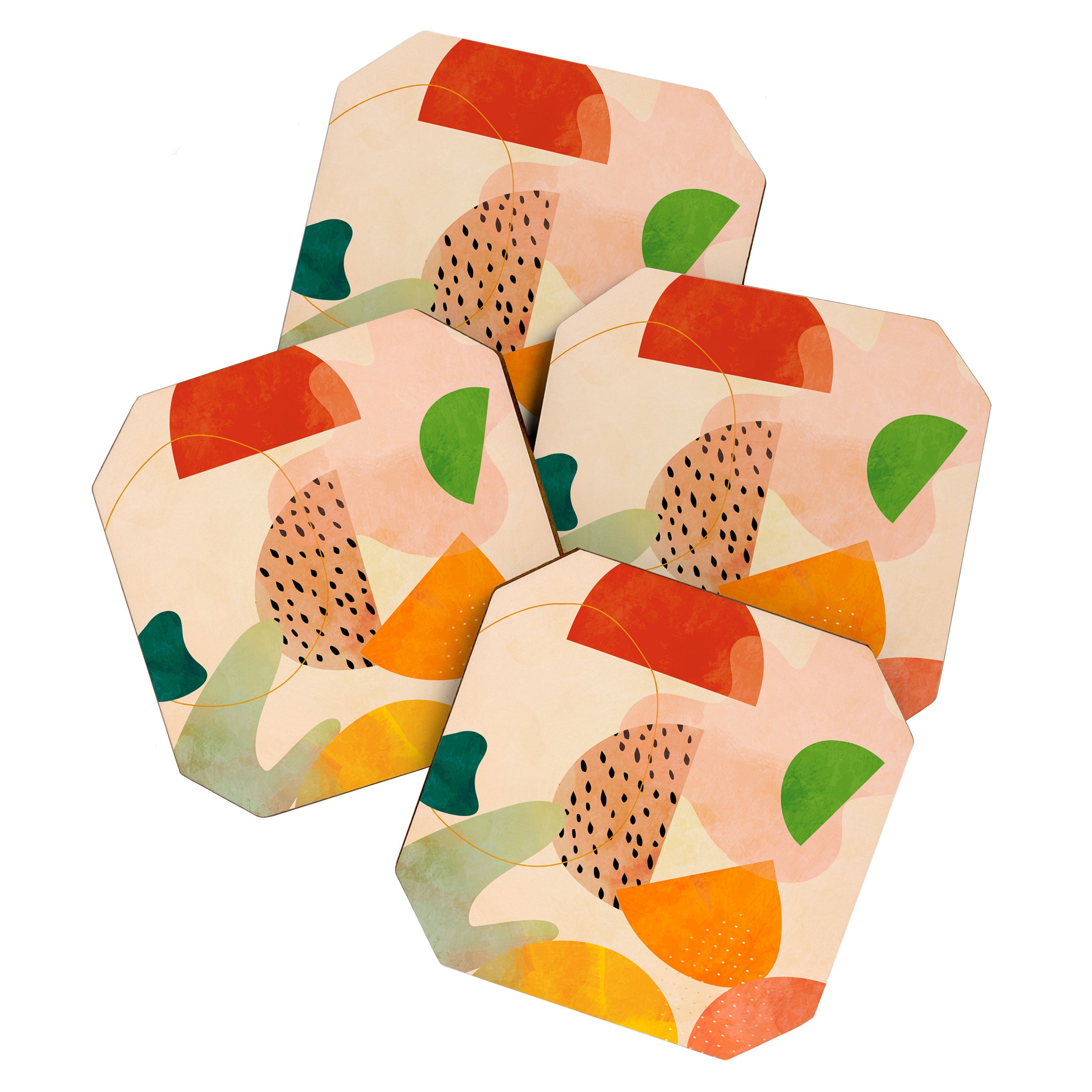 modern art abstract shapes play 1 Coaster Gallery Image 1