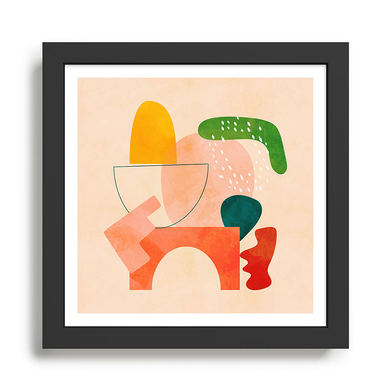 modern art abstract shapes play 2 Framed Art Print Gallery Image 1