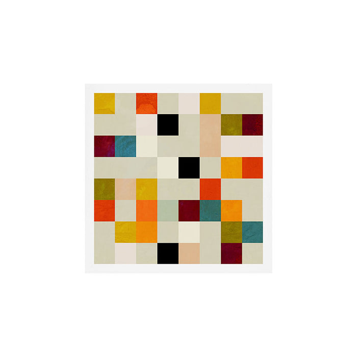 modern mid century chequers Art Print Gallery Image 1