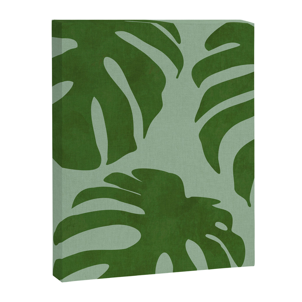 monstera leaves minimal plant green summer Canvas Print Gallery Image 8