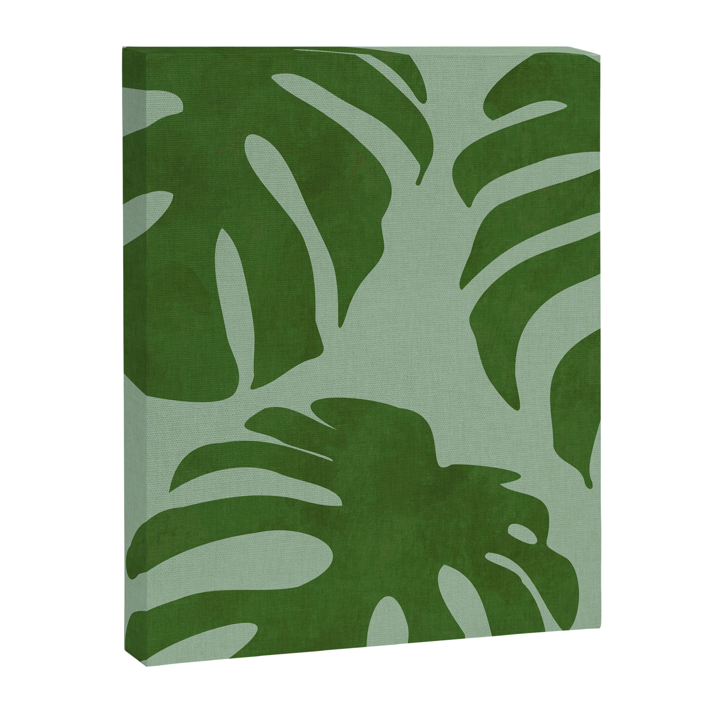 monstera leaves minimal plant green summer Canvas Print Gallery Image 8