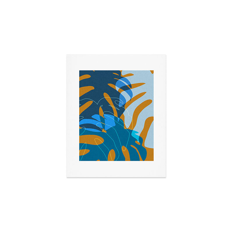 monstera mix plant minimal Art Print Gallery Image 1