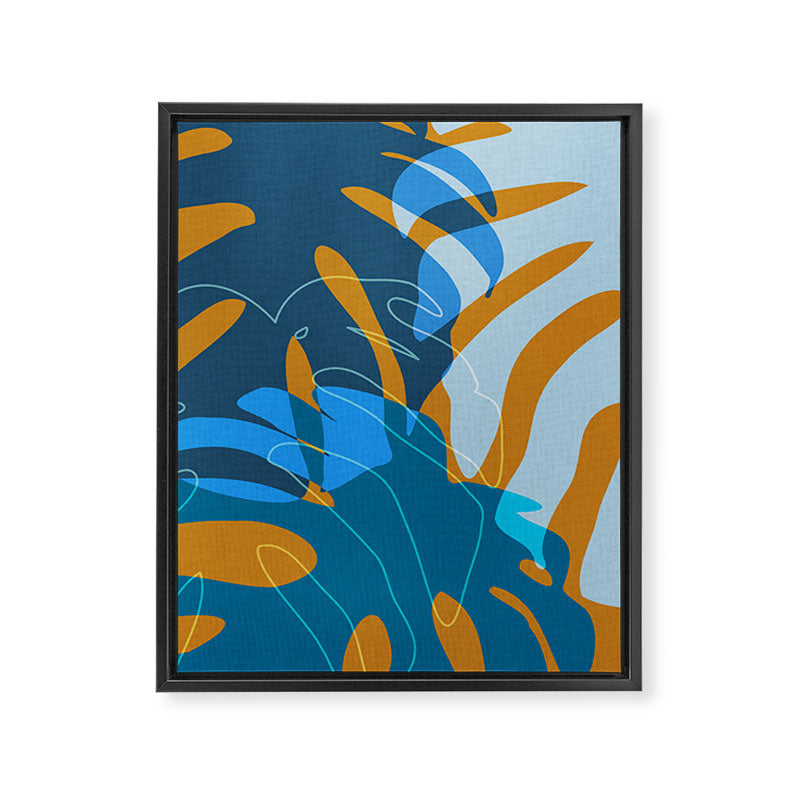 monstera mix plant minimal Framed Canvas Print Gallery Image 8