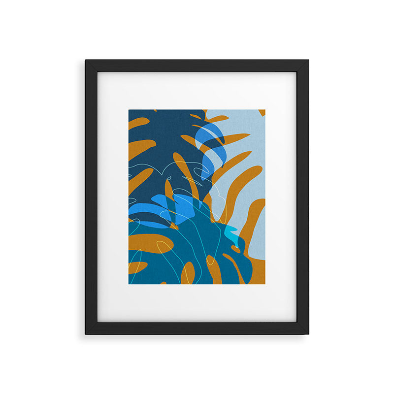 monstera mix plant minimal Framed Art Print Gallery Image 6