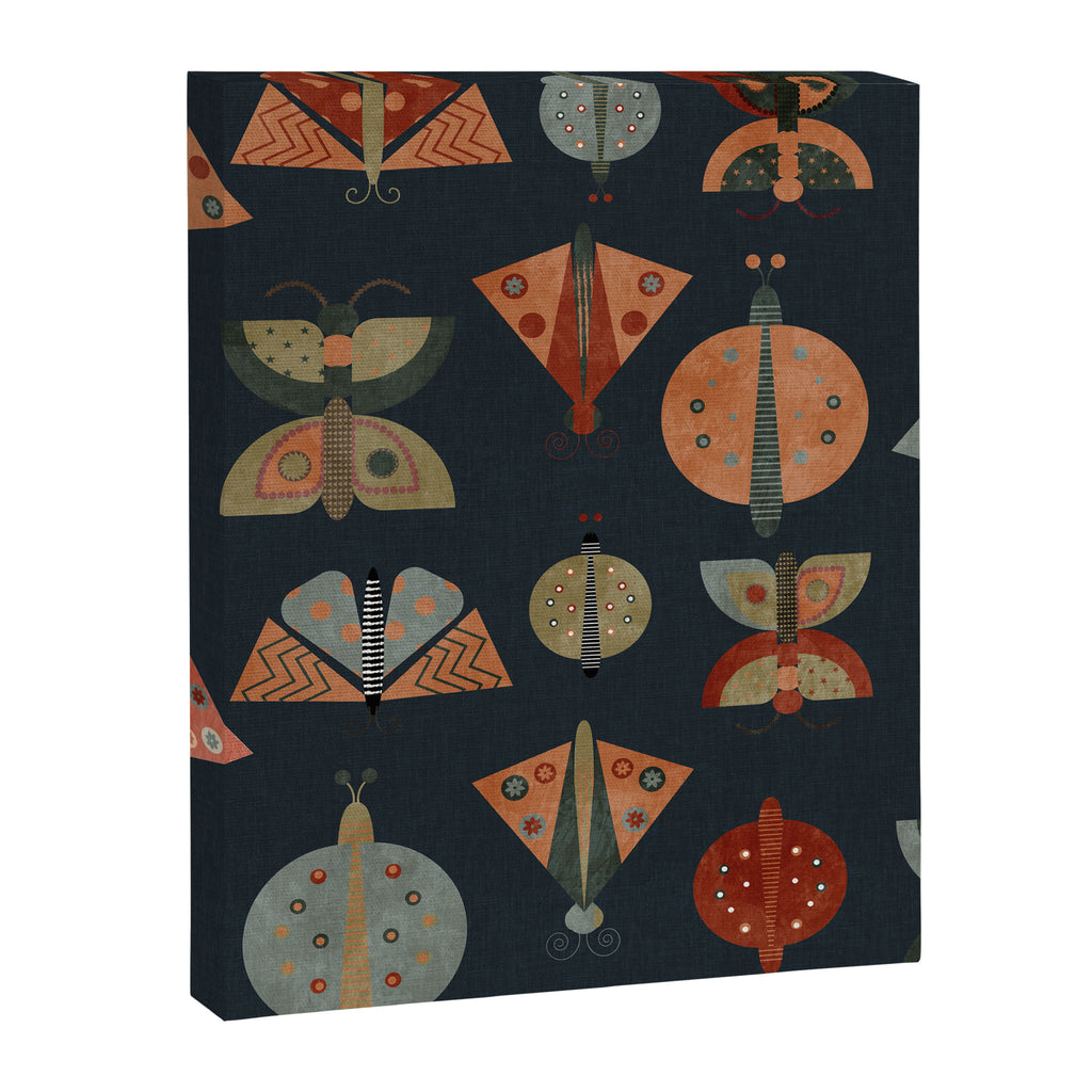 moths butterflies fall mid mod 1 Canvas Print Gallery Image 8
