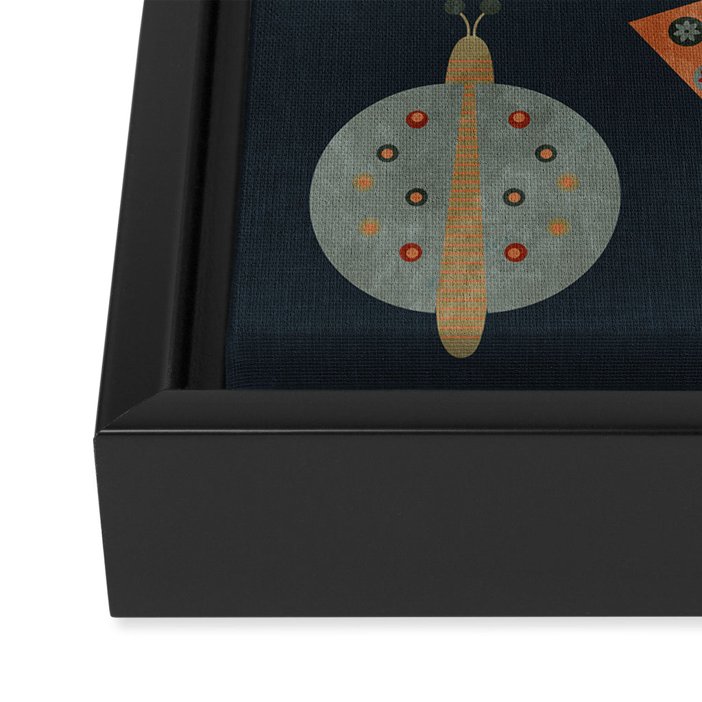 moths butterflies fall mid mod 1 Framed Canvas Print Gallery Image 3
