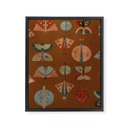 moths butterflies fall retro Framed Canvas Print Gallery Image 8