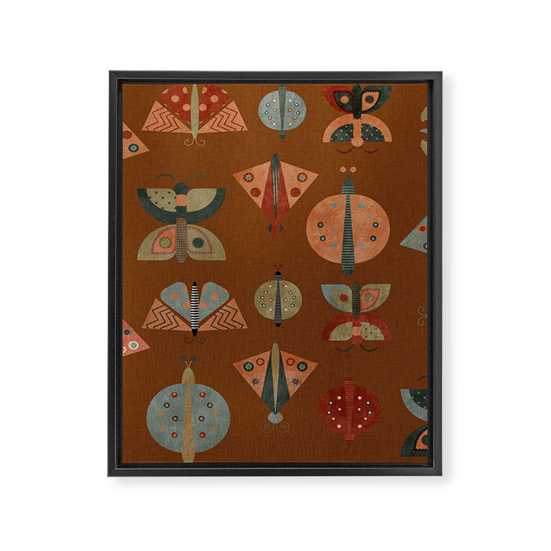 moths butterflies fall retro Framed Canvas Print Gallery Image 8