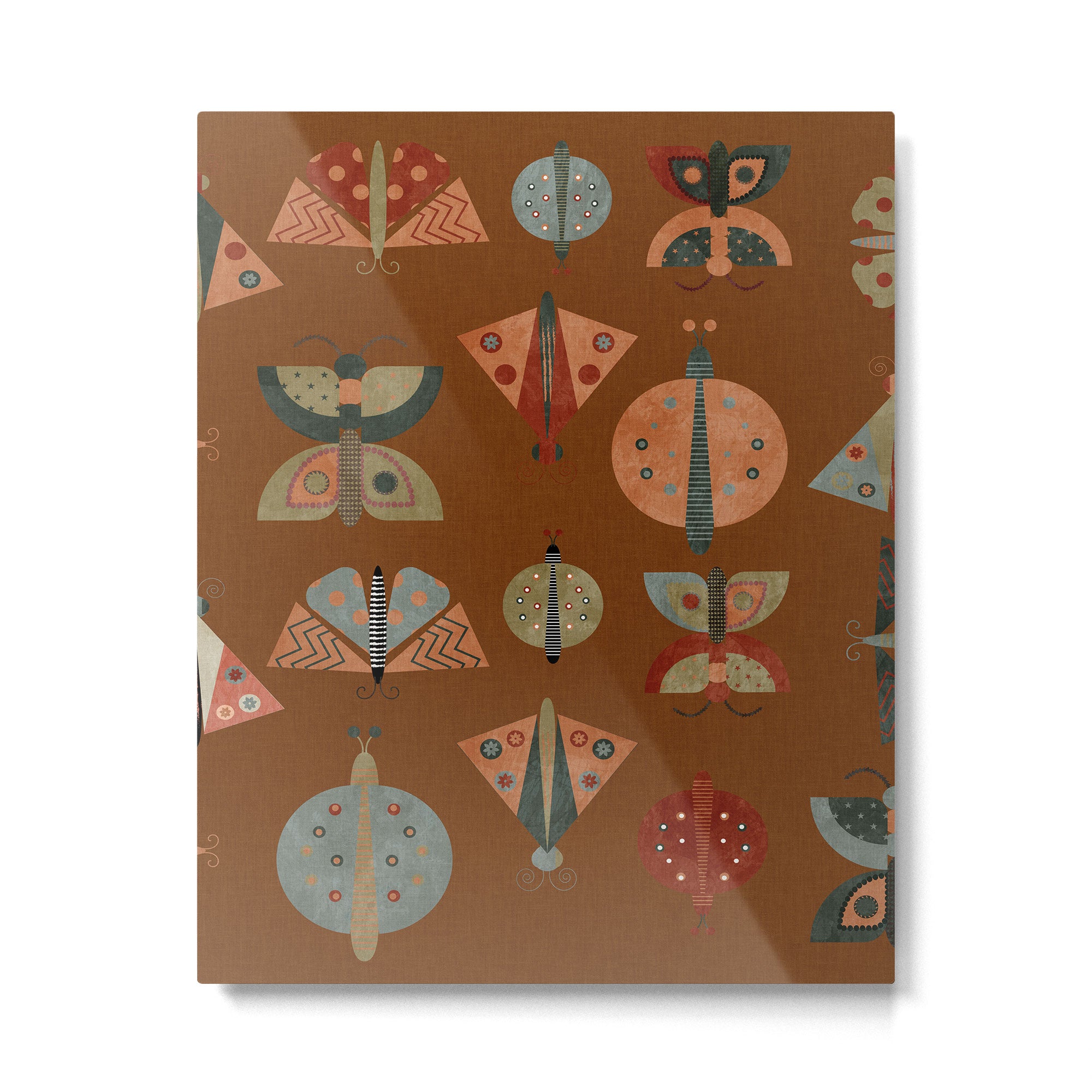 moths butterflies fall retro Metal Print Gallery Image 6