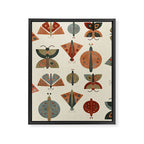 moths retro geo fall abstract Framed Canvas Print Gallery Image 8
