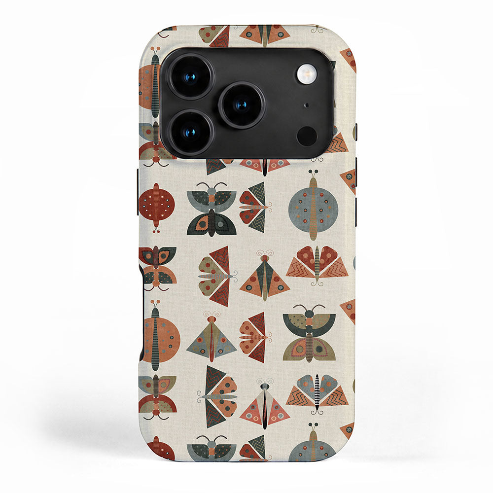 moths retro geo fall abstract iPhone Case Gallery Image 1