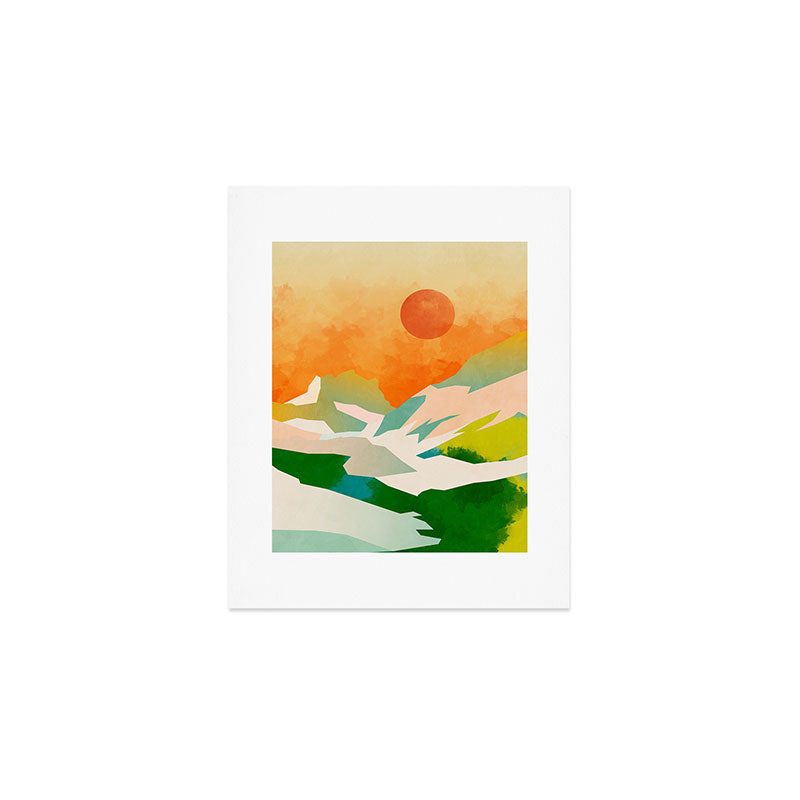 mountains landscape abstract Art Print Gallery Image 1