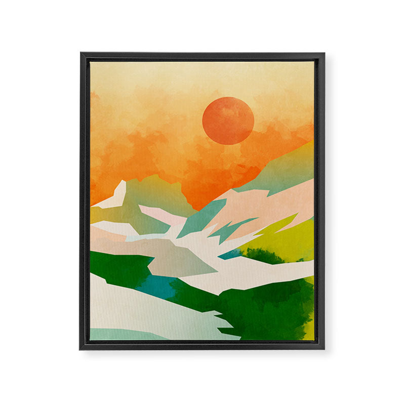 mountains landscape abstract Framed Canvas Print Gallery Image 6