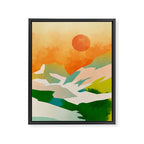 mountains landscape abstract Framed Canvas Print Gallery Image 6