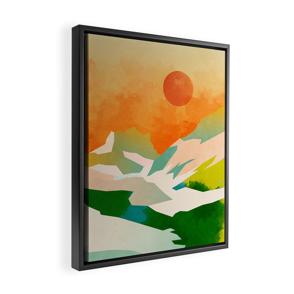 mountains landscape abstract Framed Canvas Print Gallery Image 2