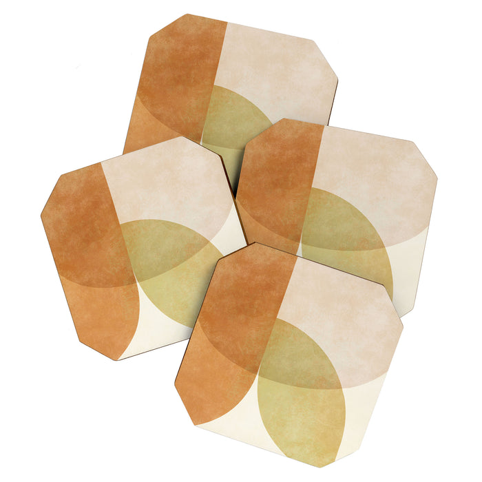 organic shapes abstract boho 4 Coaster Gallery Image 1