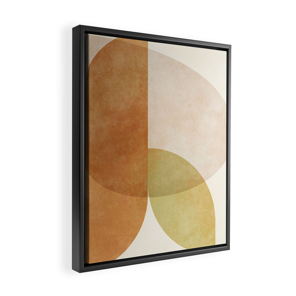 organic shapes abstract boho 4 Framed Canvas Print Gallery Image 2