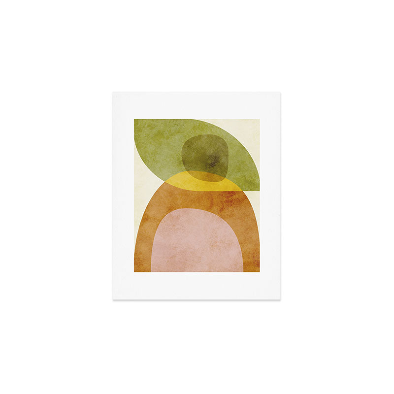 organic shapes boho nature abstract 3 Art Print Gallery Image 1
