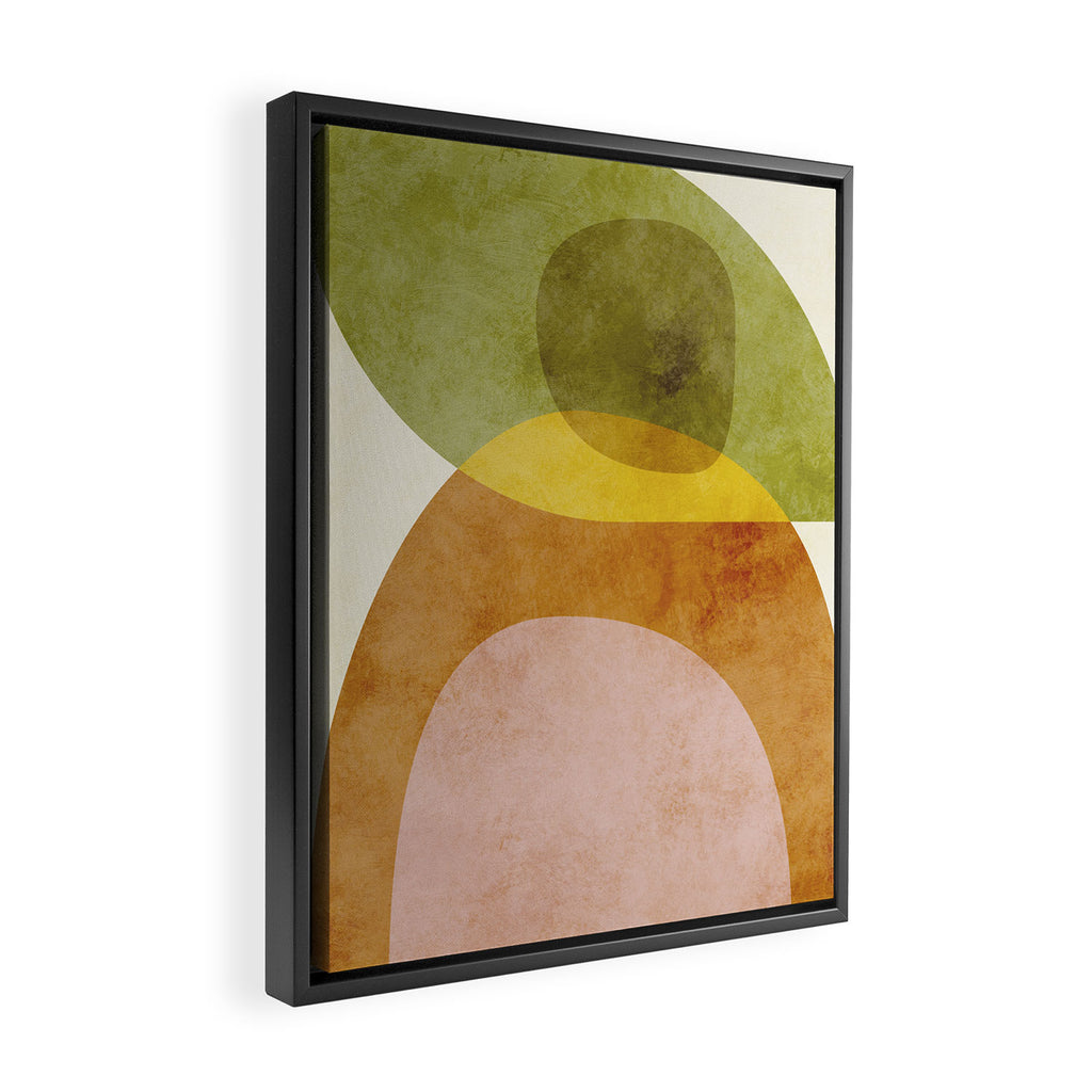 organic shapes boho nature abstract 3 Framed Canvas Print Gallery Image 2