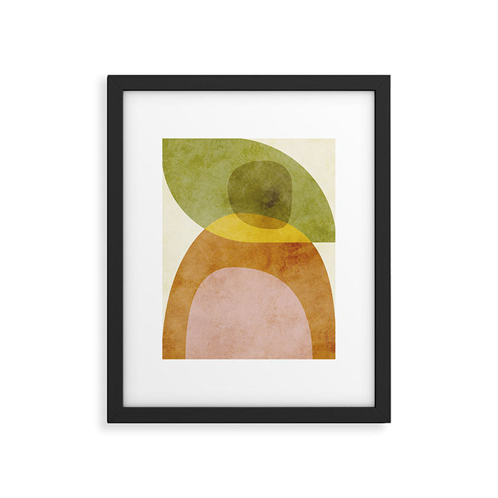 organic shapes boho nature abstract 3 Framed Art Print Gallery Image 1