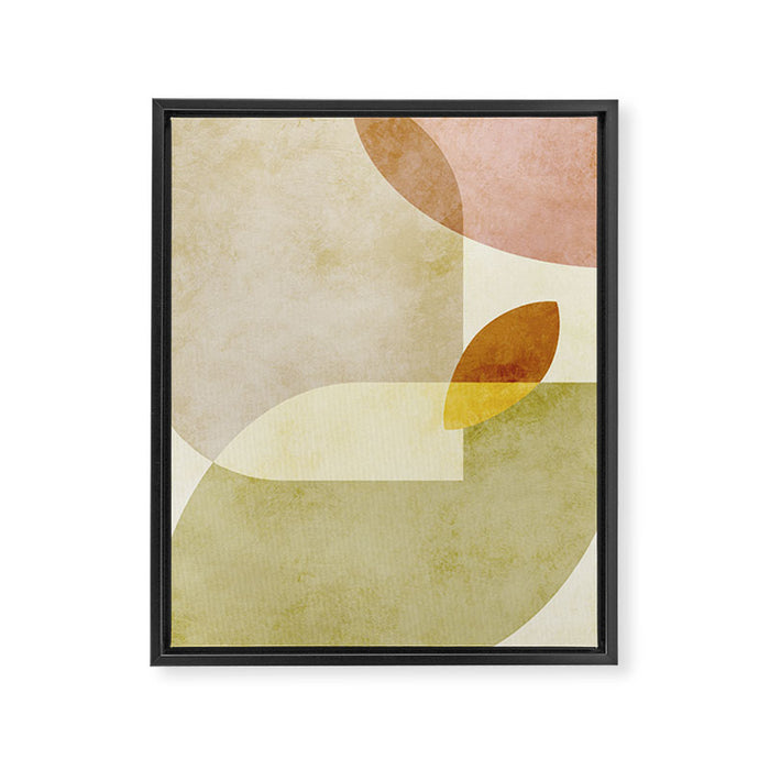 organic shapes boho nature abstract Framed Canvas Print Gallery Image 1