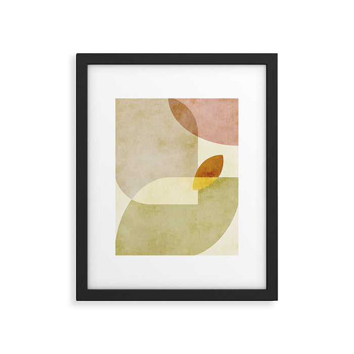 organic shapes boho nature abstract Framed Art Print Gallery Image 1