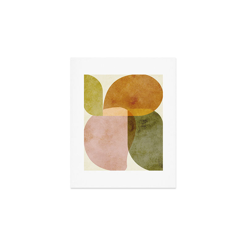 organic shapes boho nature abstract 2 Art Print Gallery Image 1