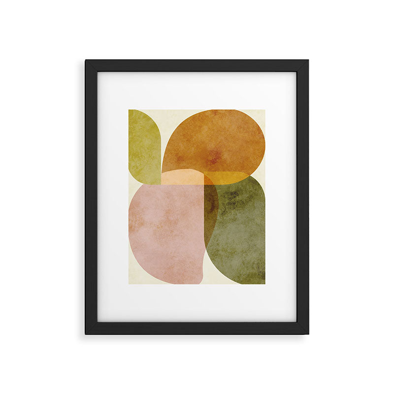 organic shapes boho nature abstract 2 Framed Art Print Gallery Image 5