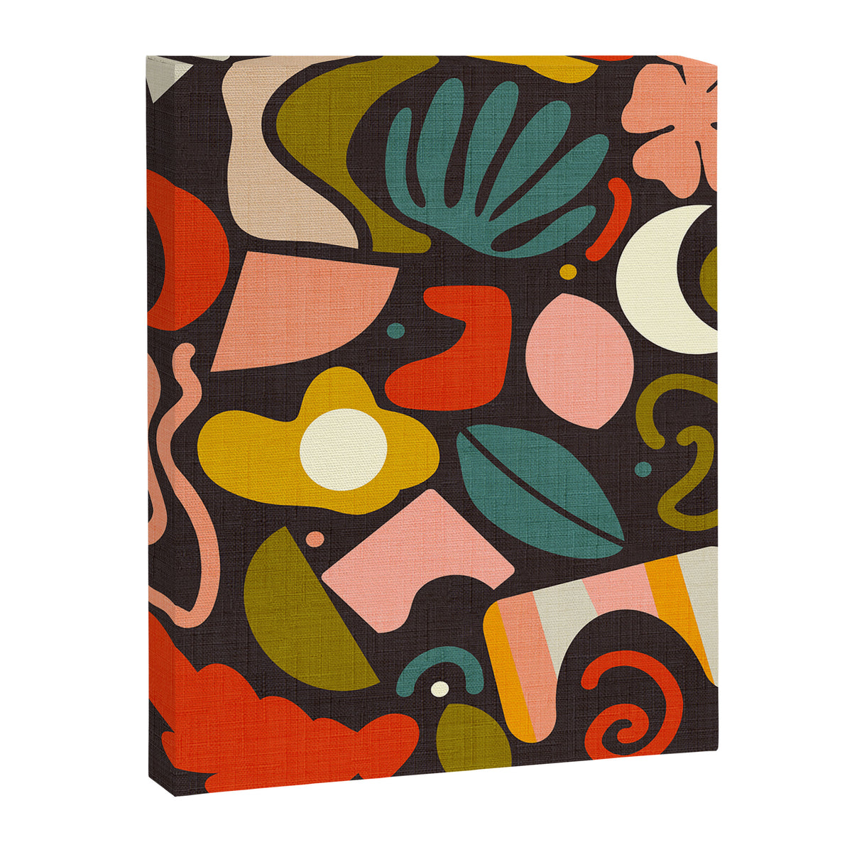 organic shapes geometric abstract shapes 3 Canvas Print Gallery Image 6