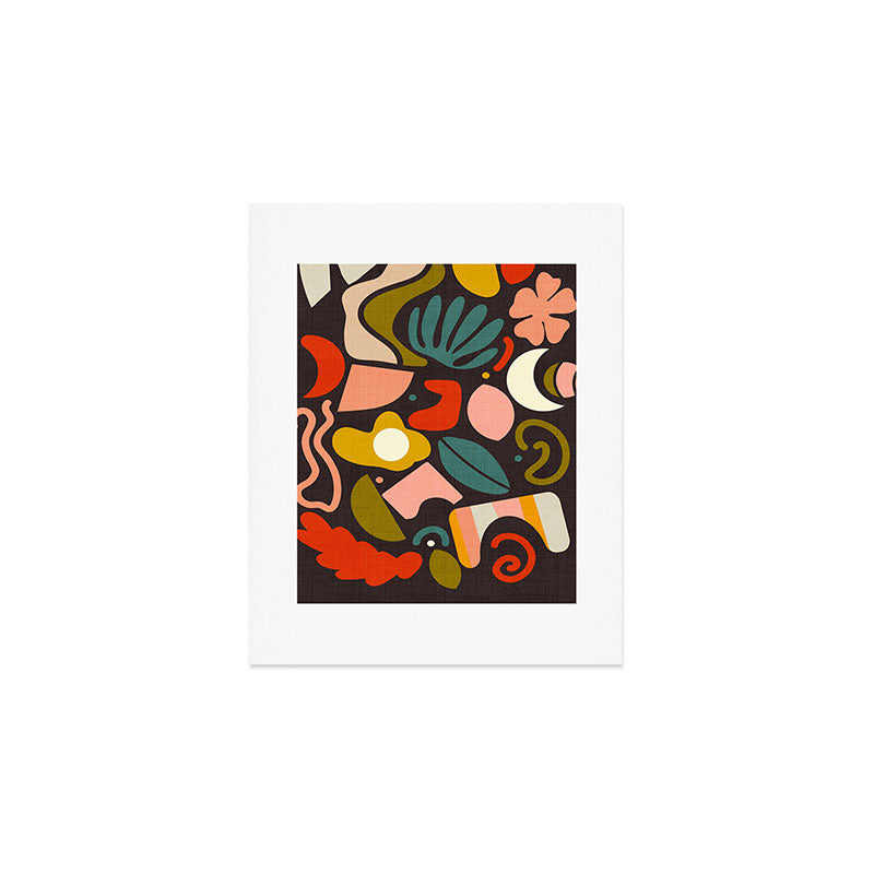 organic shapes geometric abstract shapes 3 Art Print Gallery Image 1