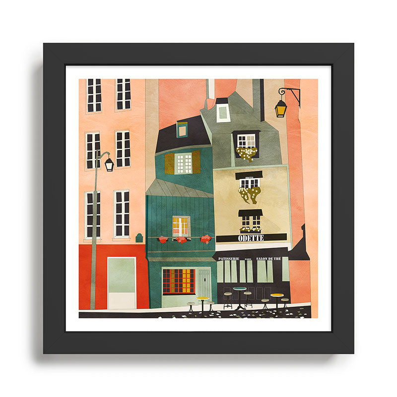 paris 2 travel europe france houses Framed Art Print Gallery Image 1
